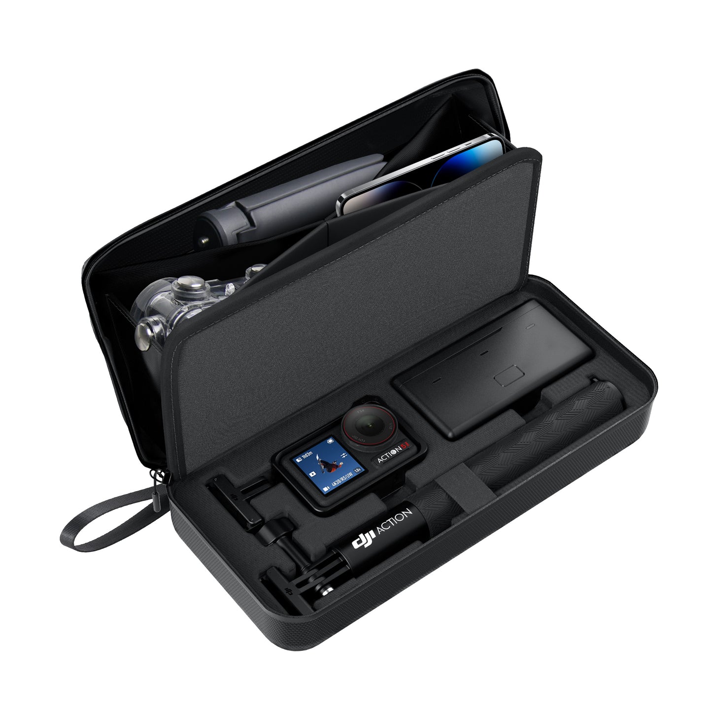 CYNOVA Carrying Bag for DJI Osmo Action 3/4/5 Pro PU Storage Protective Bag