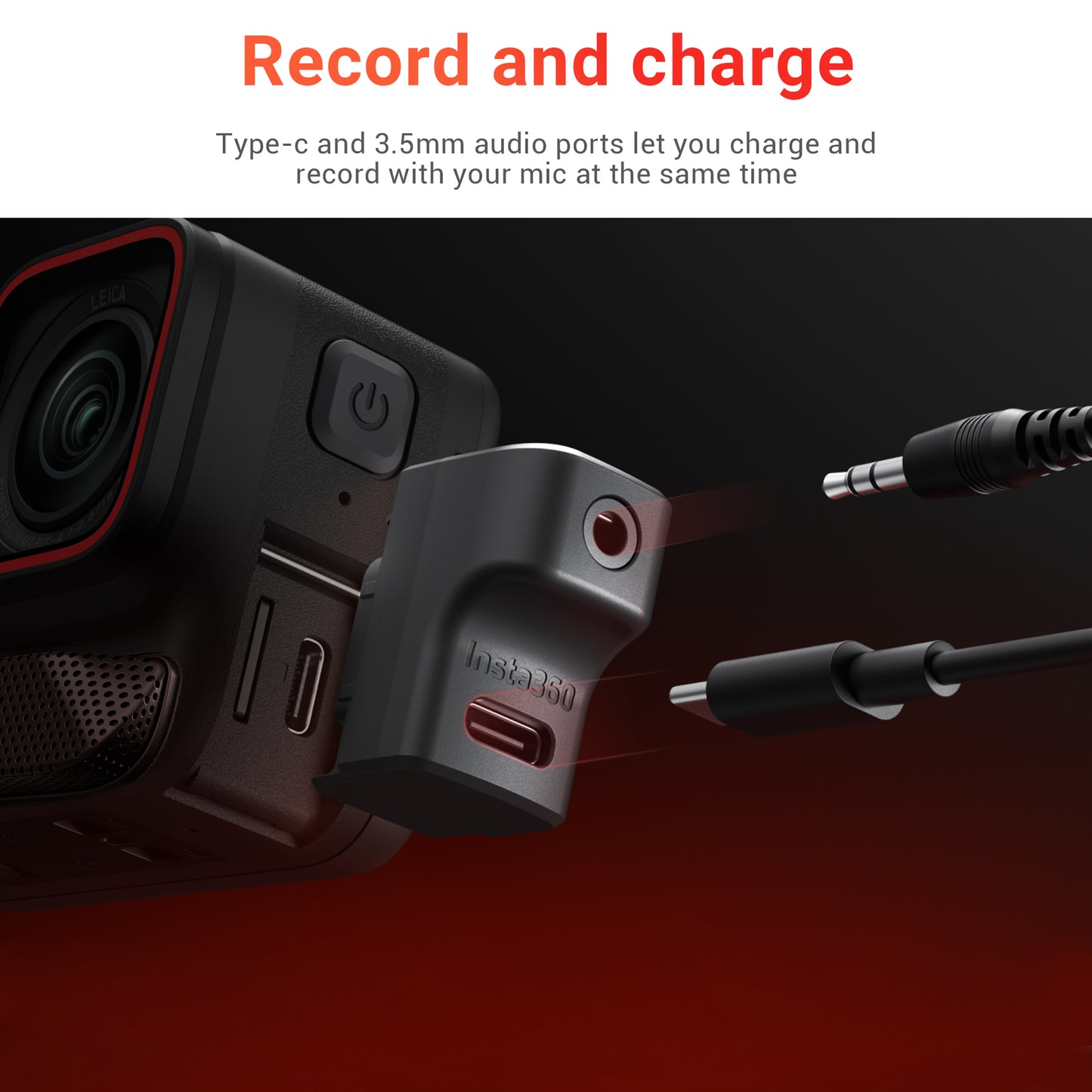CYNOVA Insta 360 Ace Pro 2 Mic Adapter for insta360 Ace Pro 2 Accessories