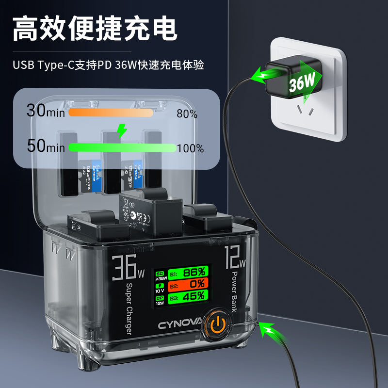 DJI OSMO 360/ACTION 5 PD30W Battery Charging Hub
