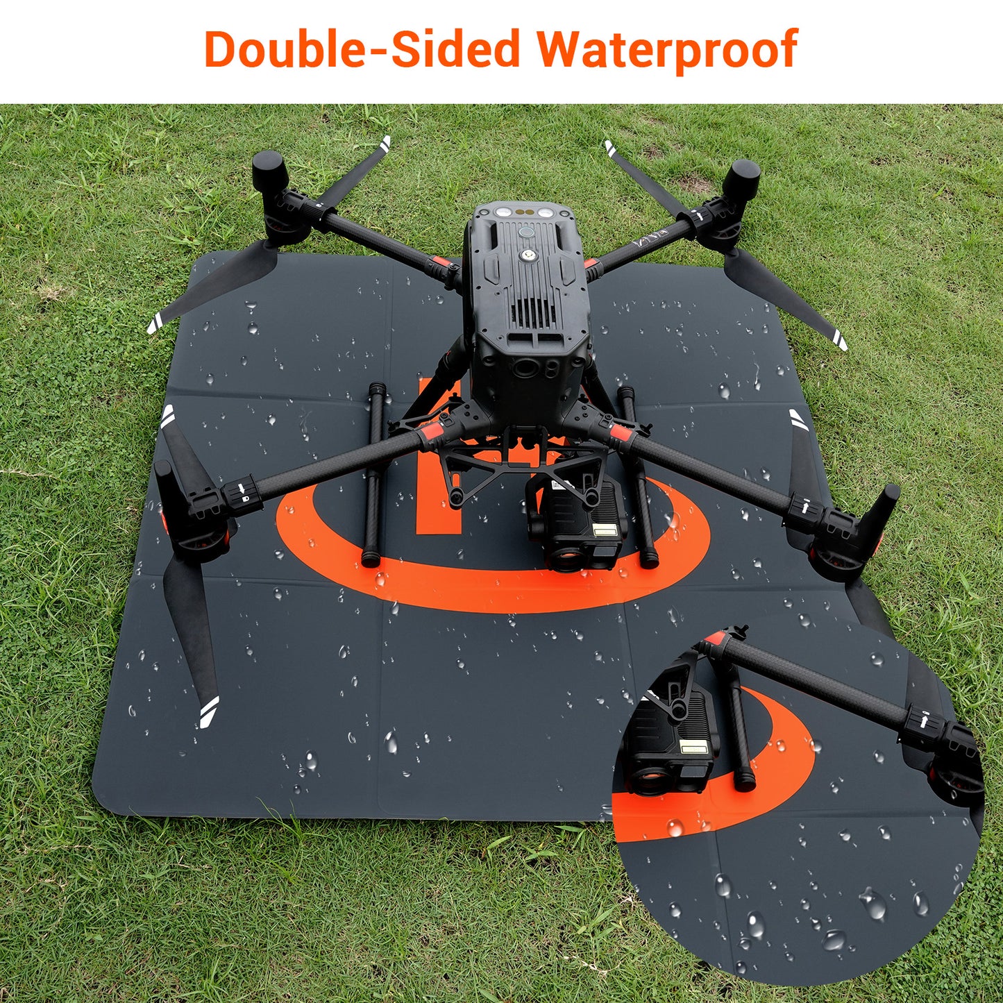 CYNOVA 3.33 FT Drone Landing Pad Weighted Large Waterproof PU Leather Foldable