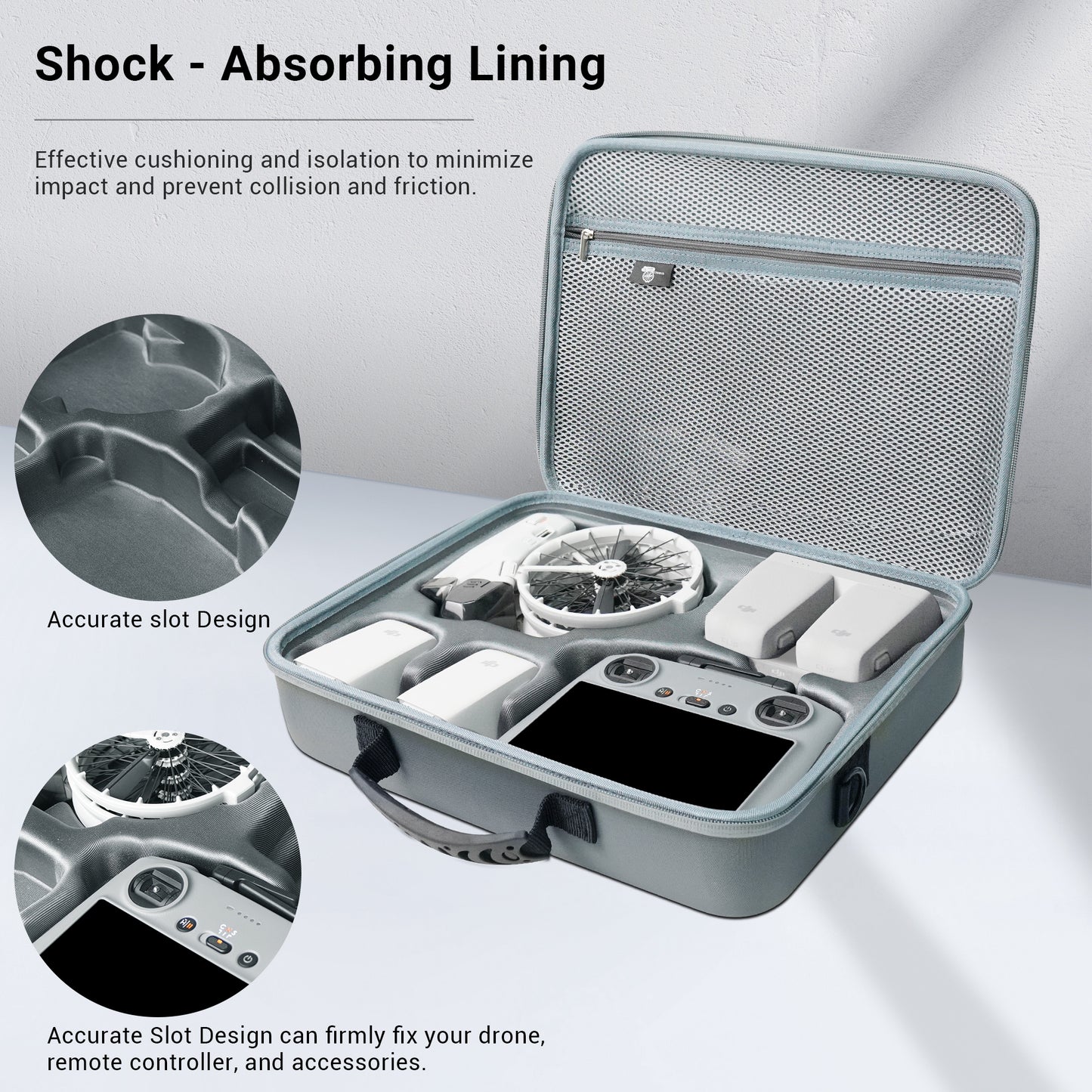 CYNOVA Carrying Case for DJI Flip, Portable Waterproof PU Storage Protective Bag