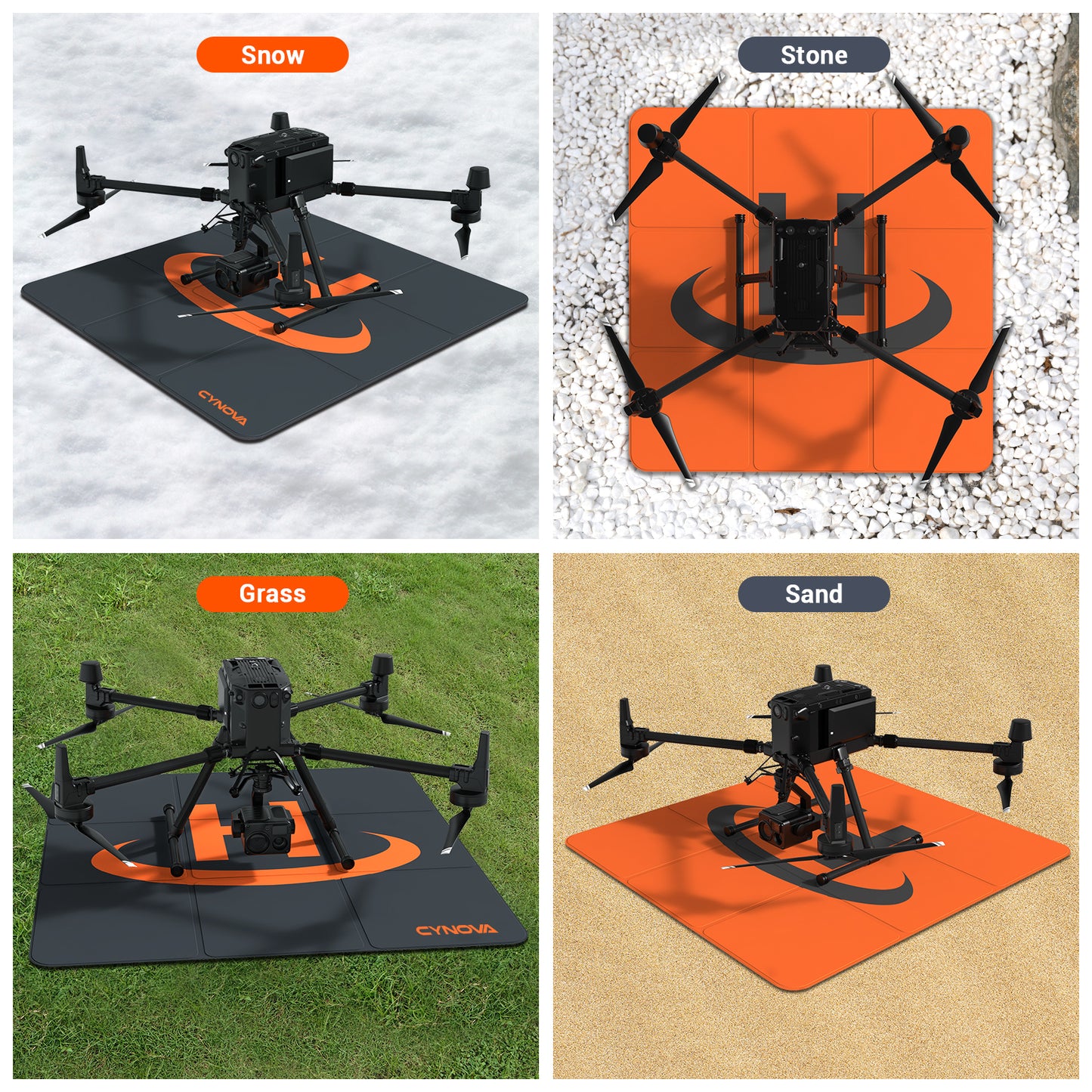 CYNOVA 3.33 FT Drone Landing Pad Weighted Large Waterproof PU Leather Foldable