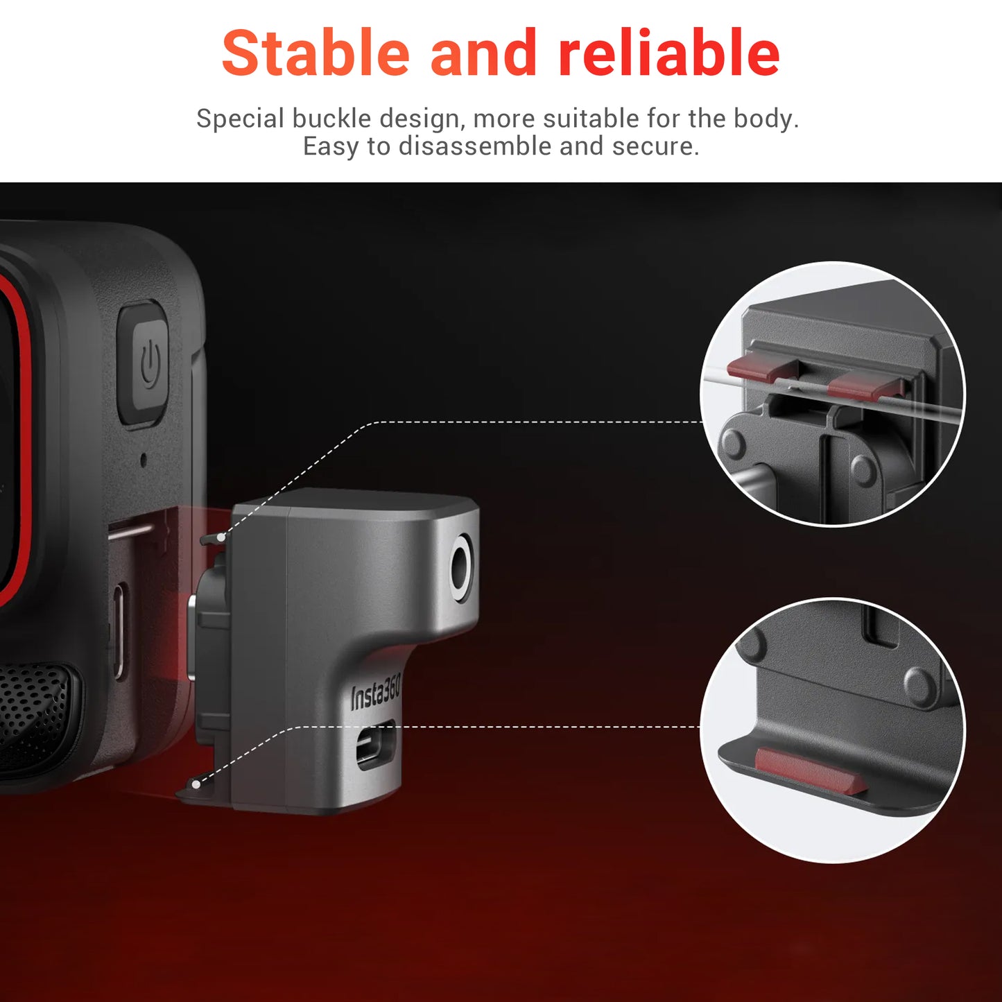 CYNOVA Insta 360 Ace Pro 2 Mic Adapter for insta360 Ace Pro 2 Accessories