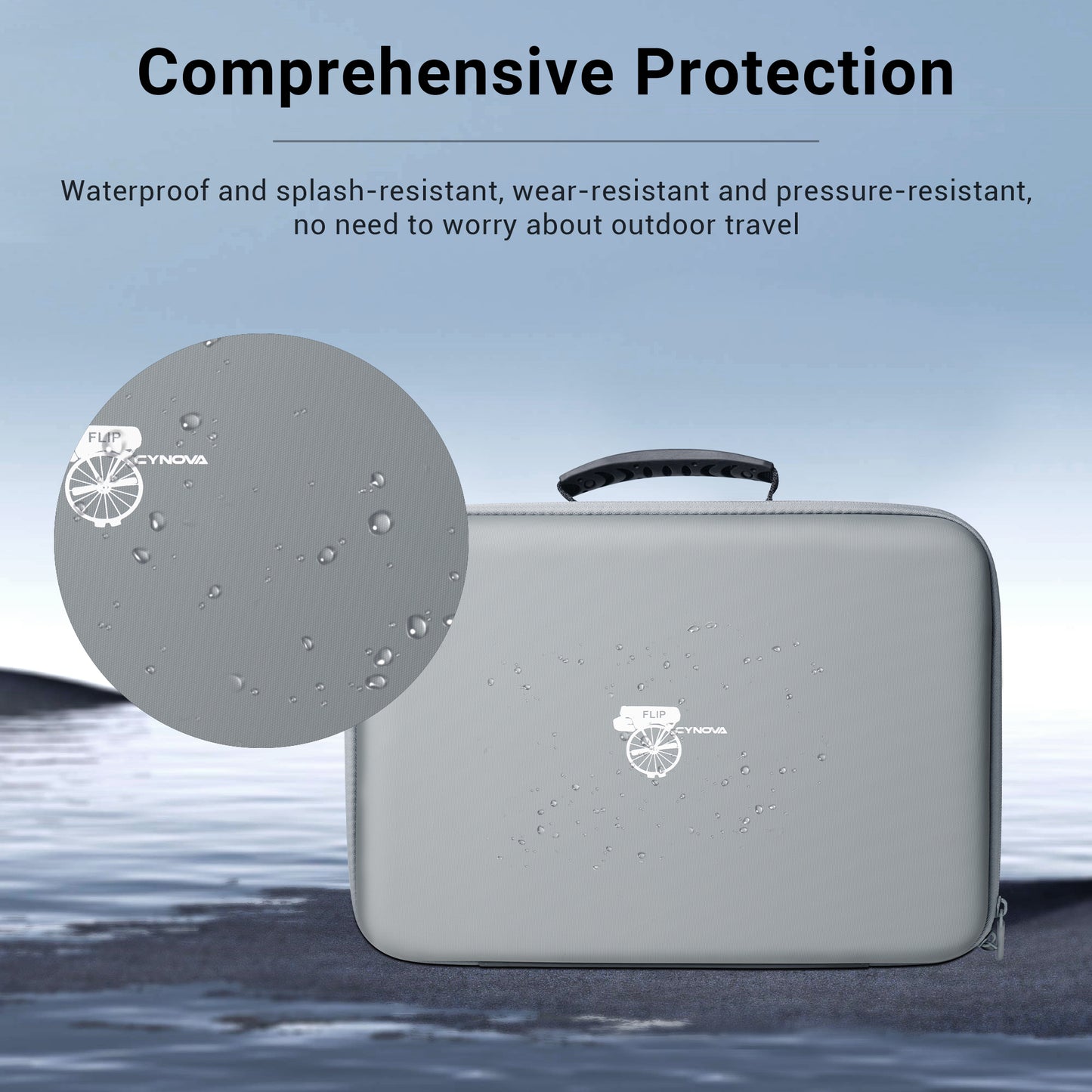 CYNOVA Carrying Case for DJI Flip, Portable Waterproof PU Storage Protective Bag