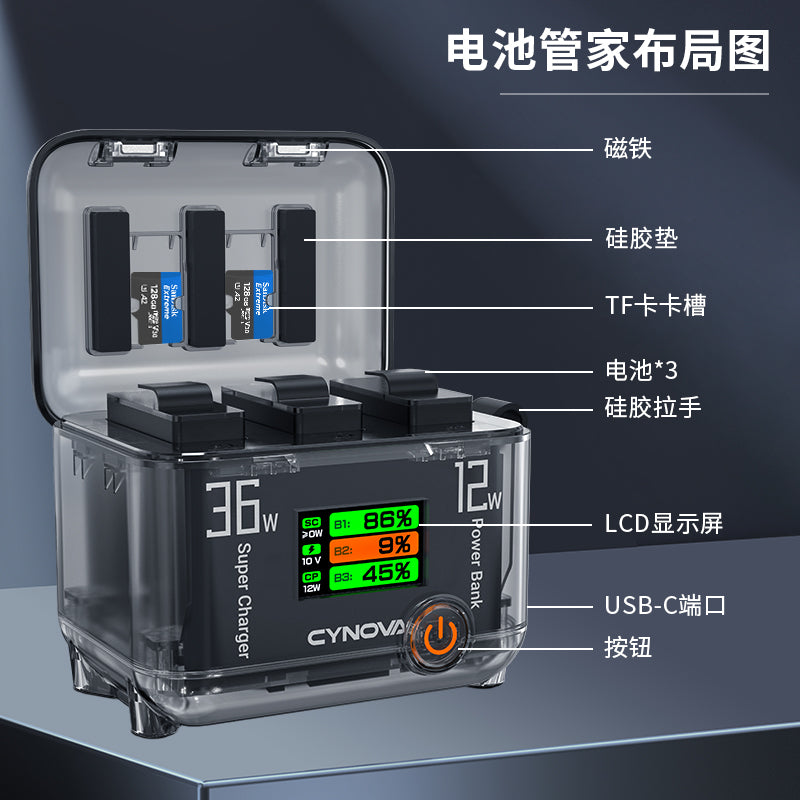 DJI OSMO 360/ACTION 5 PD30W Battery Charging Hub