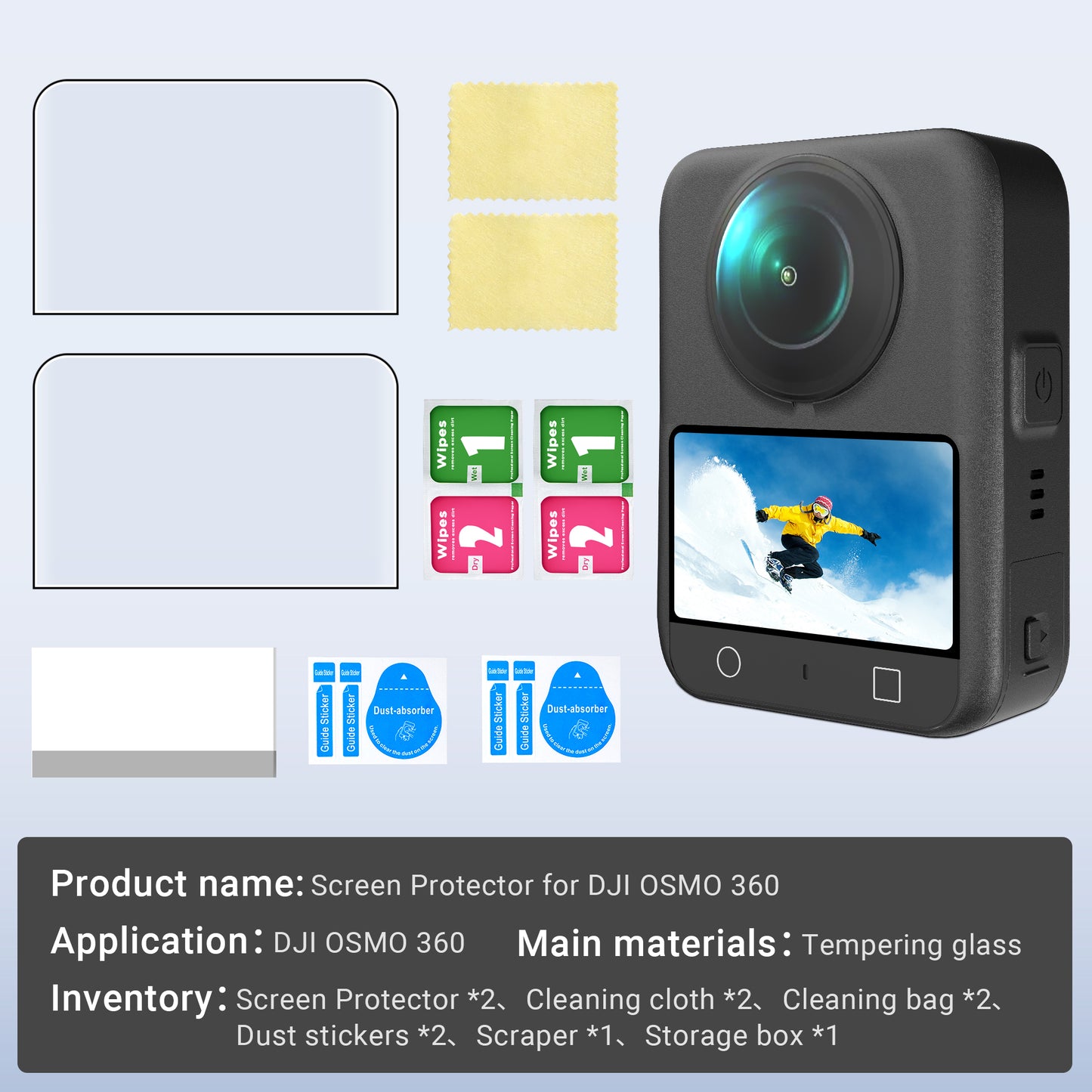 DJI OSMO 360 screen protector (Pack of 2)