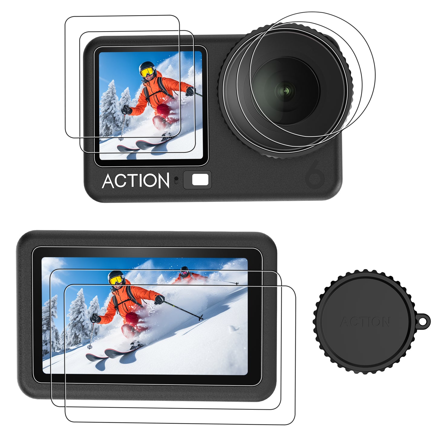 Tempered Glass Screen Protector For DJI Osmo Action 6