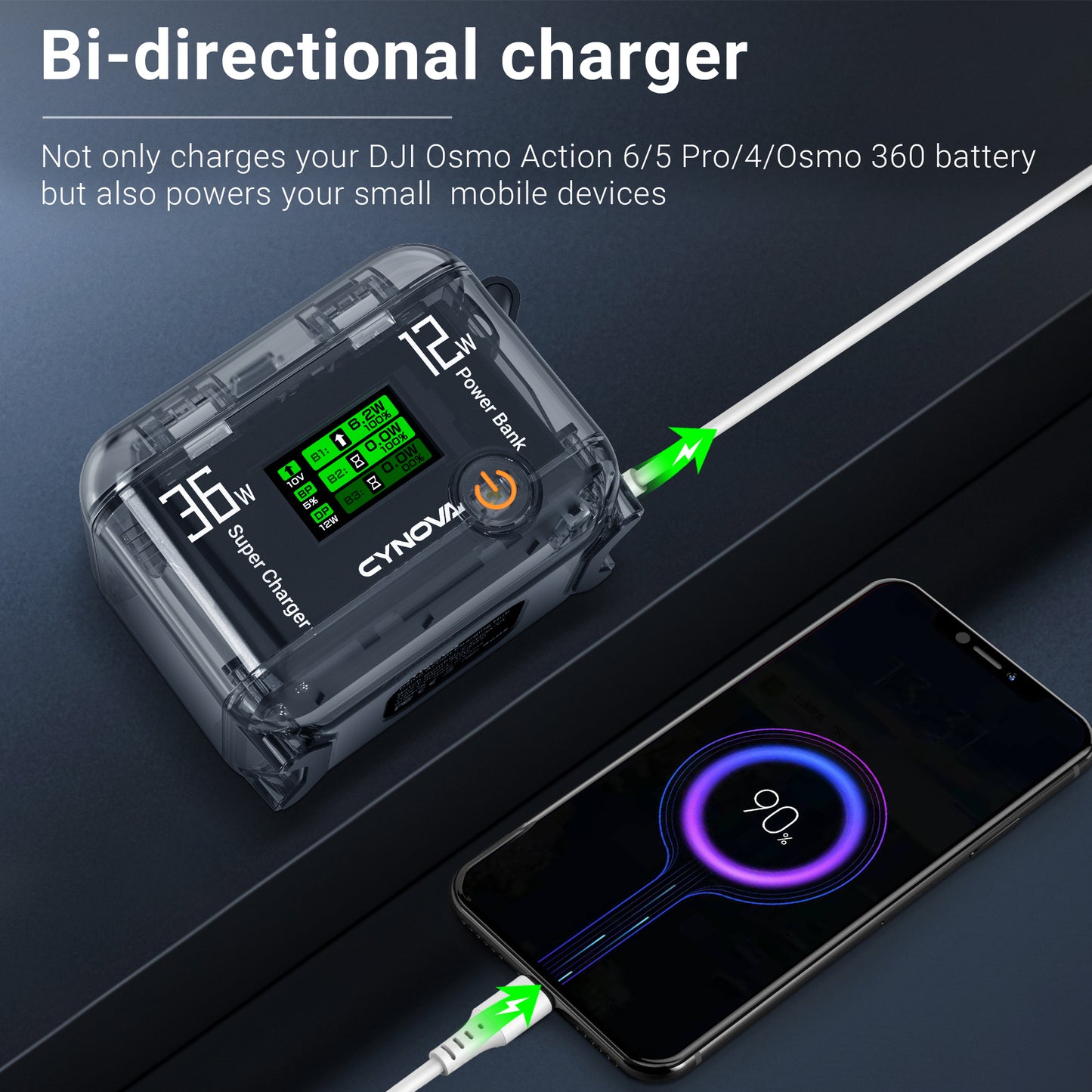 36W Charging Hub For DJI Osmo Action 6