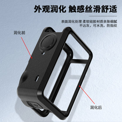 Silicone Case For Camera Body +Silicone Lens Cap + Lanyard