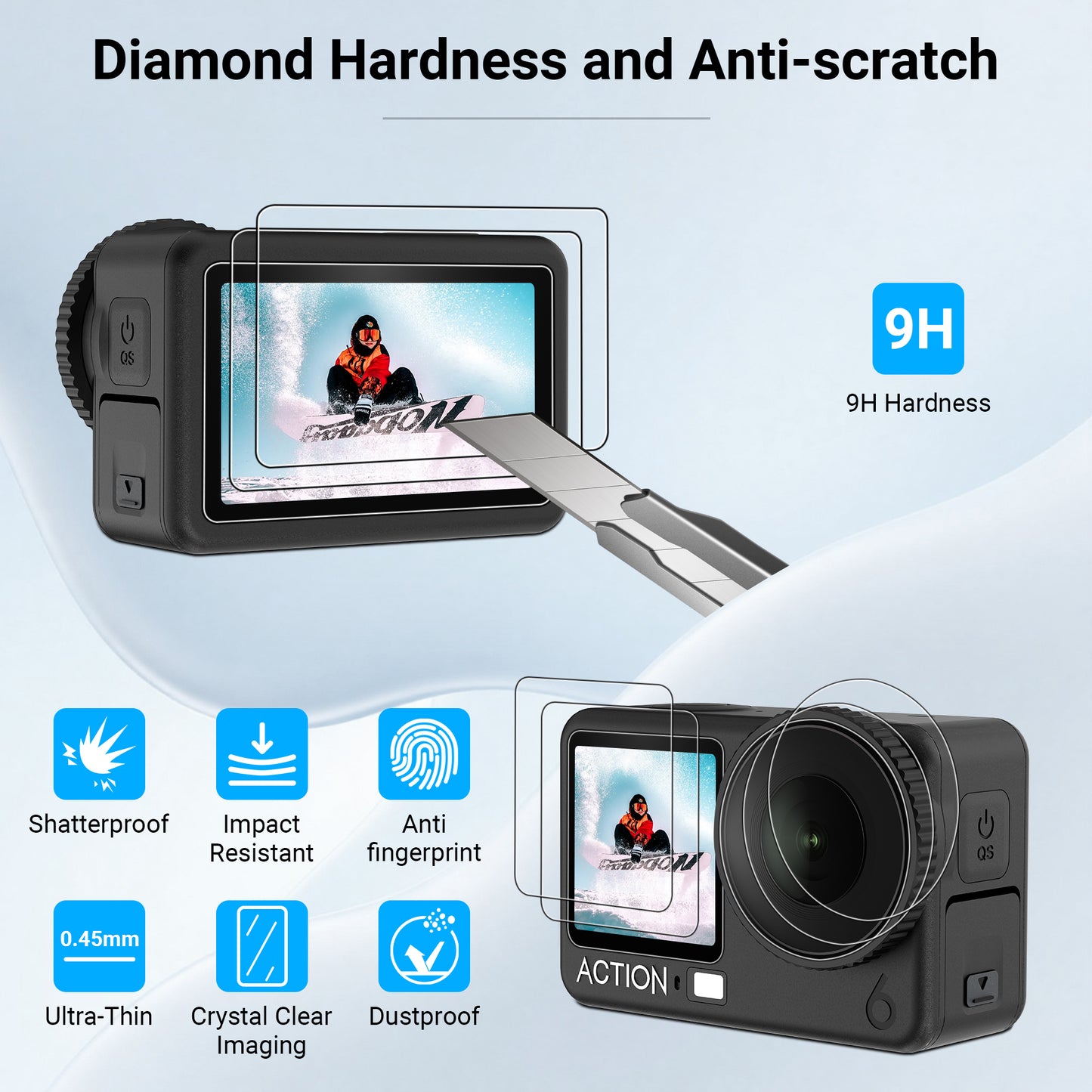 Tempered Glass Screen Protector For DJI Osmo Action 6