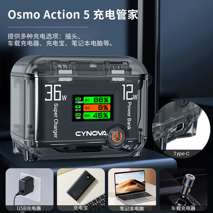 DJI OSMO 360/ACTION 5 PD30W Battery Charging Hub