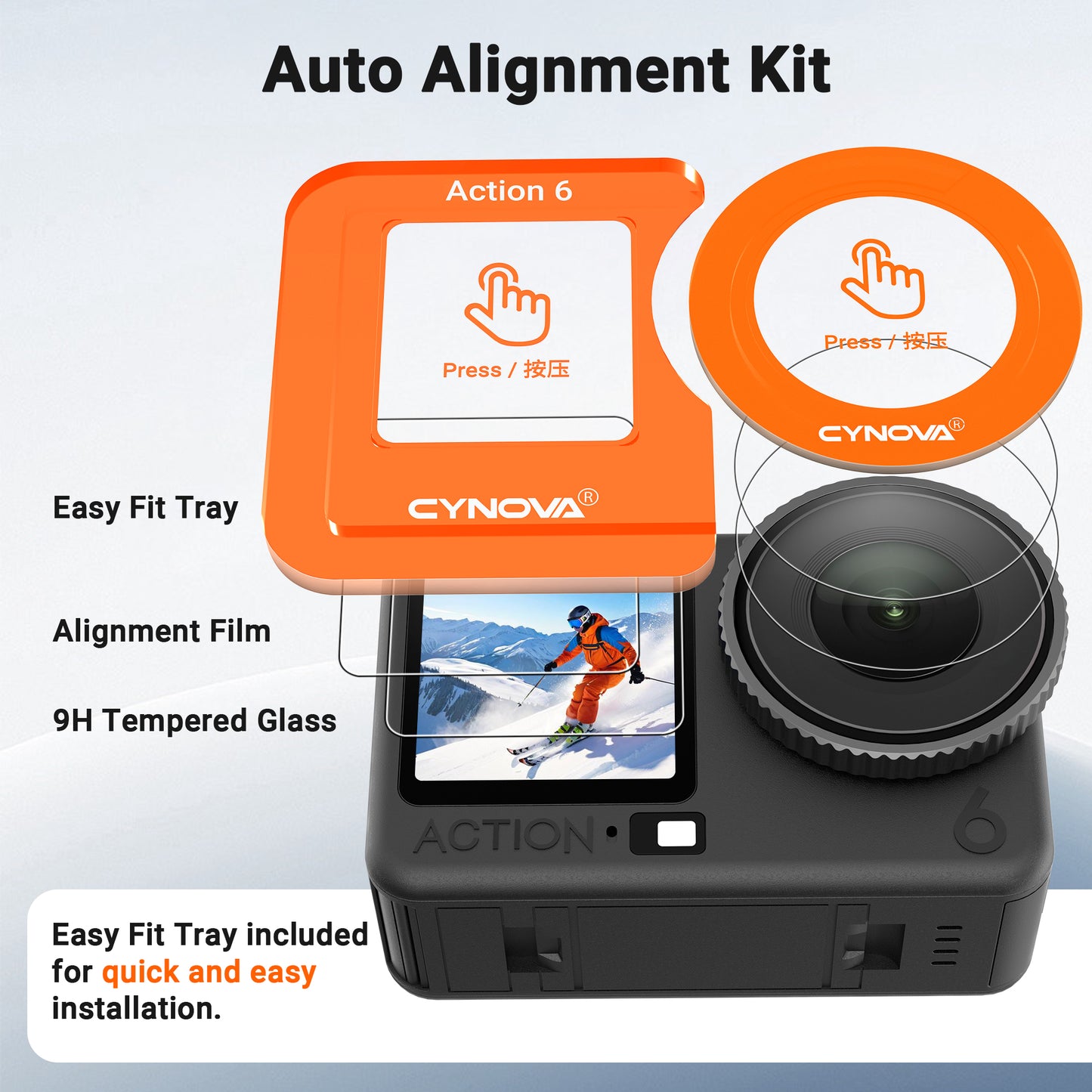 Screen Protector Easy Installation Kit For DJI Osmo Action 6