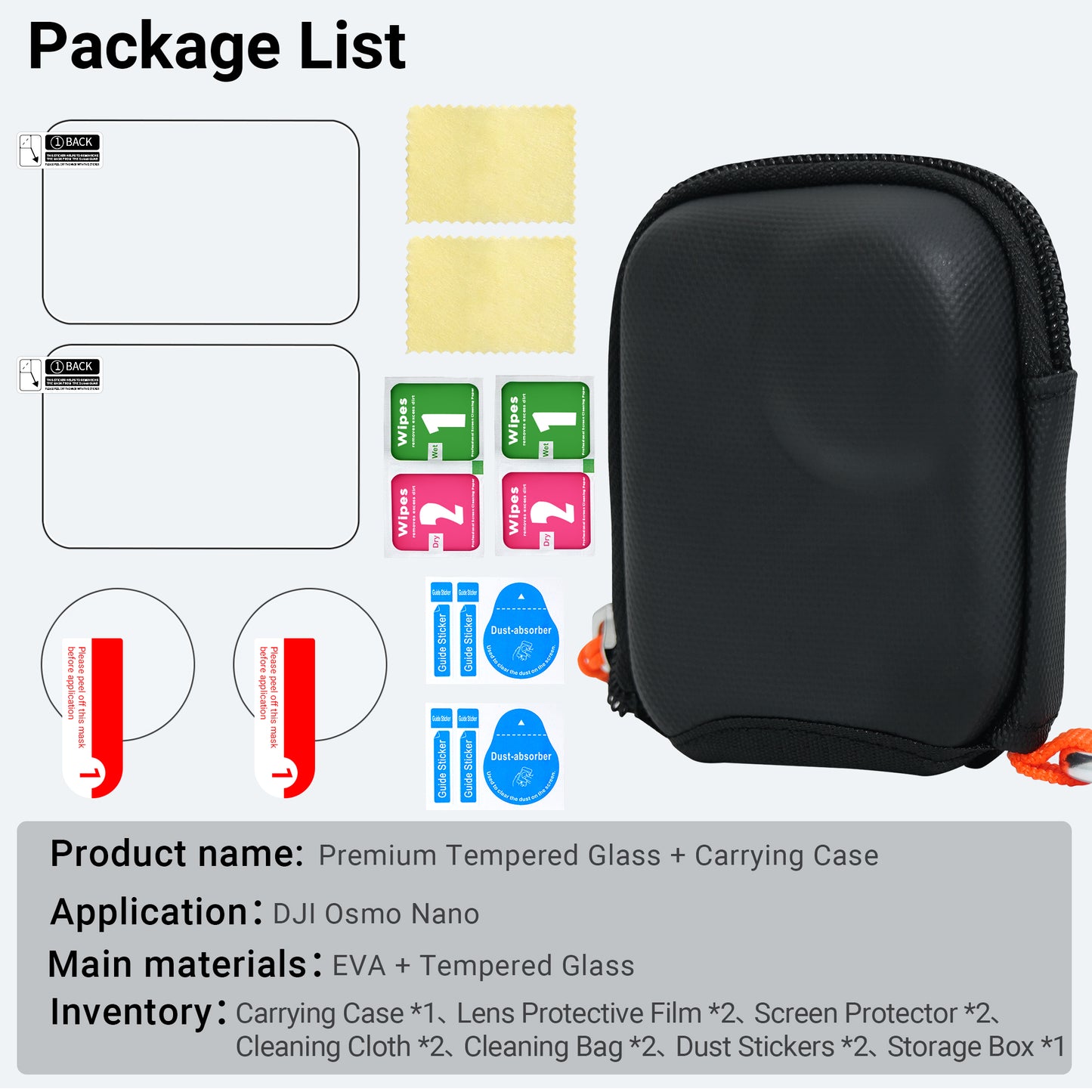 Protable bag bundle for DJI OSMO NANO