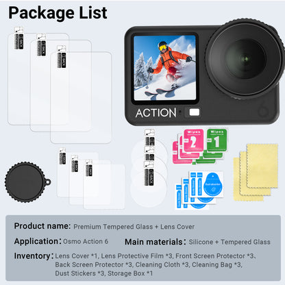 Tempered Glass Screen Protector For DJI Osmo Action 6